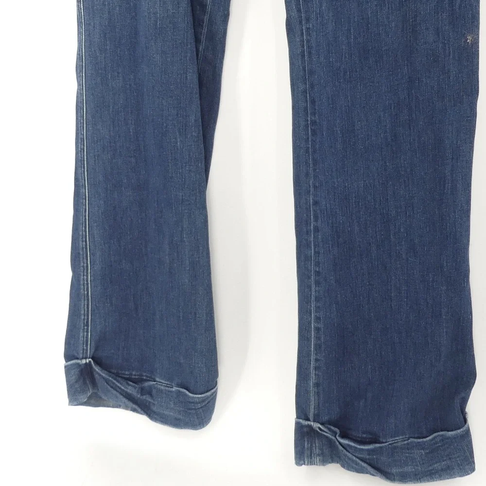 Seafarer Mid-Rise Wide Leg Maggie May Cuffed‎ Jeans Size 30 Made in Italy